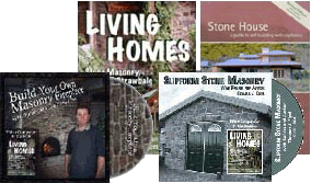 Living Homes and Stone House books plus dvds.