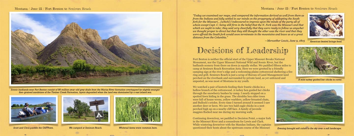 Sample pages from Five Months on the Missouri River.