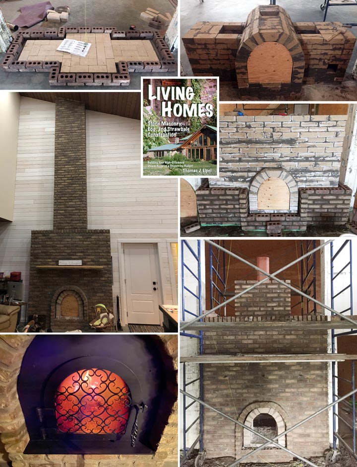 Masonry heater fireplace built in Alberta, Canda.