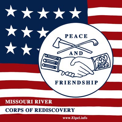 Missouri River Corps of Rediscovery Peace and Friendship Logo.